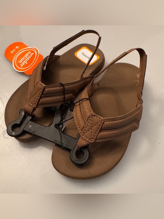 Walmart Other - WONDERNATION brown thong sandals with back strap summer beach vacation